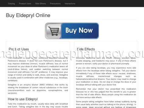 Buy Eldepryl - Purchase Eldepryl - Emsam Selegiline Transdermal