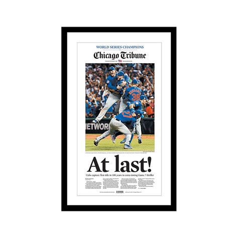 Chicago Tribune Cubs World Series Champions Front Page Poster | Shop ...