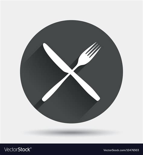 Eat sign icon cutlery symbol fork and knife Vector Image