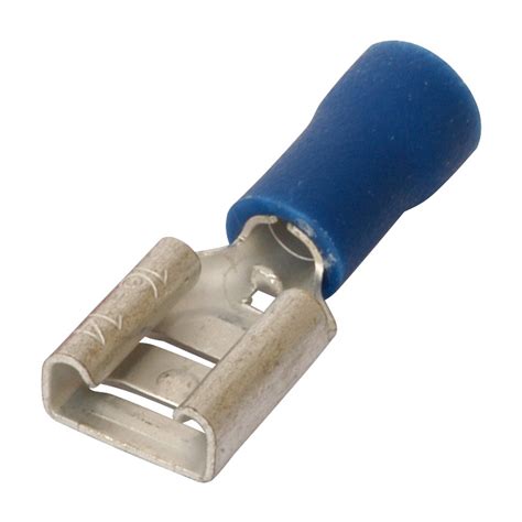 Spade Type Connector Female 2.5mm Blue | Toolstation