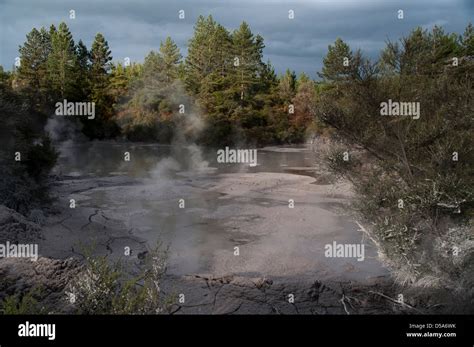 Mud pool is the remnant of a mud volcano destroyed through erosion in ...