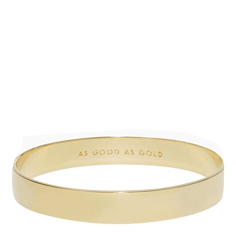 Solid Gold Idiom Bangle Good As Gold - BrandAlley