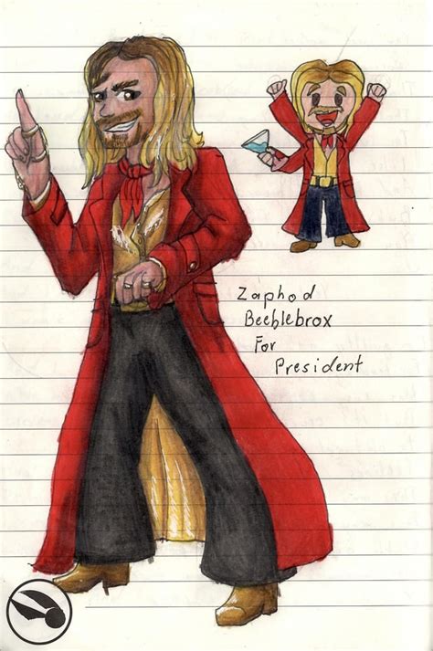 Zaphod Beeblebrox from my Scrapbook(Art by me) : r/HitchHikersGuide