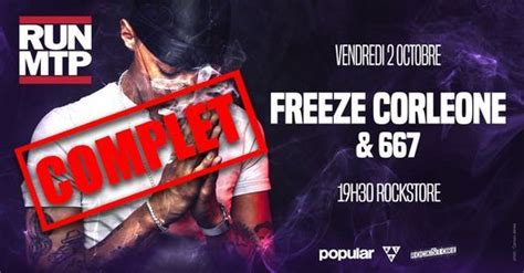 Freeze Corleone & 667 en concert Rockstore MTP on AllEvents.in | Online ...