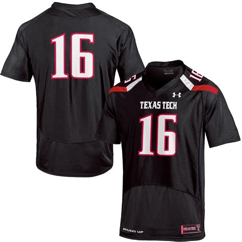 Under Armour Texas Tech Red Raiders #16 Black Premier Football ...