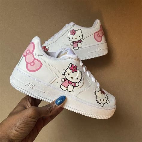 Hello Kitty Nike Air Force 1s Custom Sneakers Custom Air | Etsy