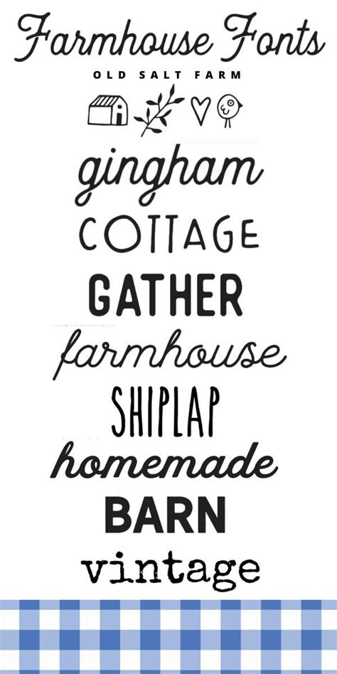 Best Farmhouse Fonts: Where To Find Them | Old Salt Farm | Cricut fonts, Cool fonts, Farmhouse font