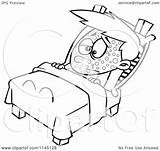 Sick Coloring Bed Colouring Pages Clipart Person Clip Drawings Cliparts  sketch template