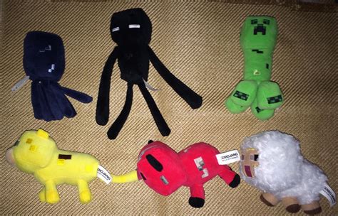 LOT of 6 Official MINECRAFT Plushies CREEPER Jazwares MOJANG 2014 Excellent Cond | #1857837202