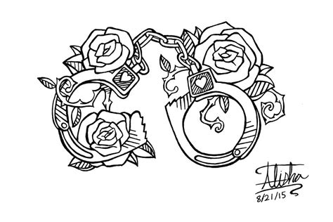 Handcuffs Tattoo Design - Side Piece by AlishaArt on DeviantArt