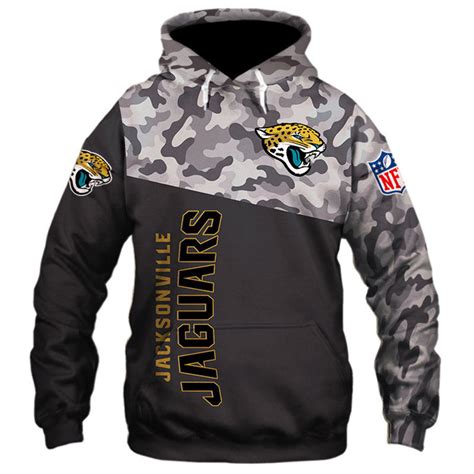 Jacksonville Jaguars Military Hoodies 3D Sweatshirt Long Sleeve New ...