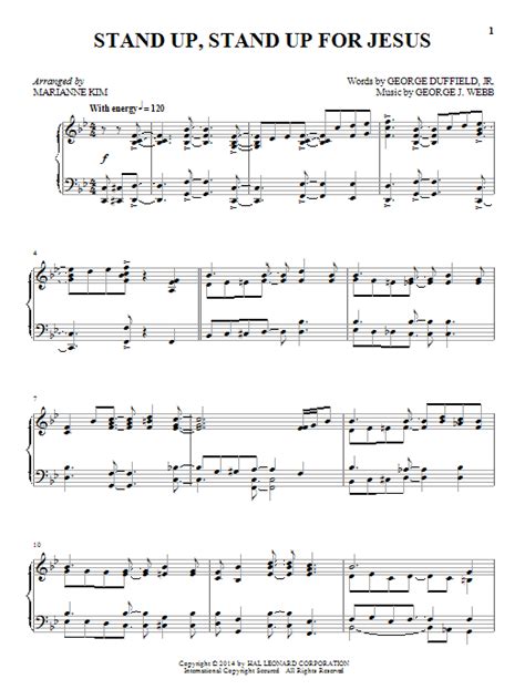 Stand Up, Stand Up For Jesus sheet music by George J. Webb (Piano – 153037)