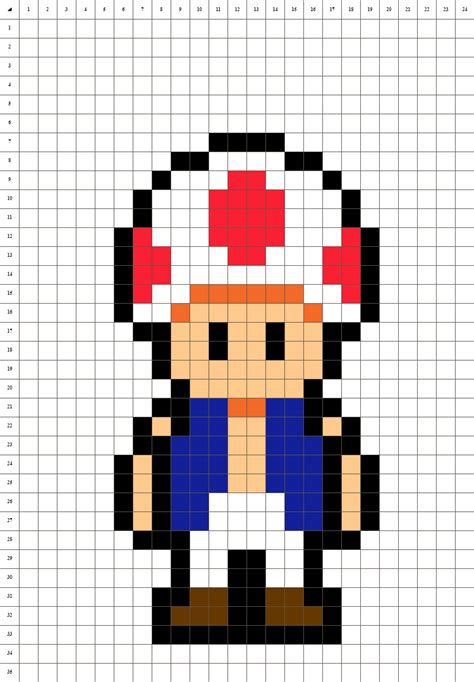 Toad • Mario • Pixel art