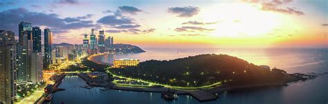 Sunrise over Busan sand beach Photograph by Anek Suwannaphoom - Pixels