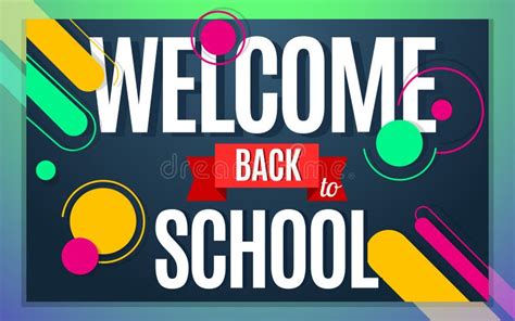 Welcome Back To School Vector Banner Stock Vector - Illustration of design, children: 75672840