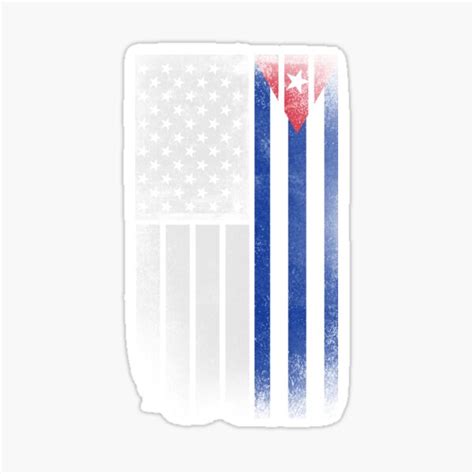 "Cuban American Flag - Half Cuban Half American" Sticker by ozziwar ...