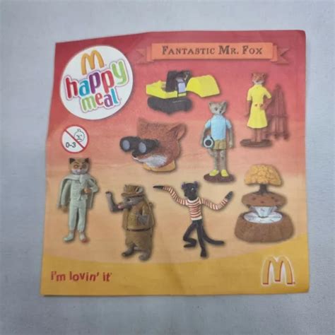 2009 MCDONALDS FANTASTIC Mr Fox Happy Meal Toy Collection - Paper Insert Poster £3.99 - PicClick UK