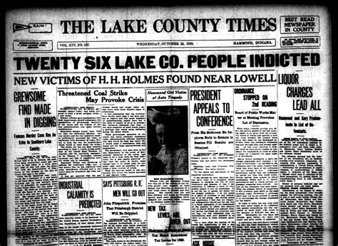 H.H. Holmes | Hoosier State Chronicles: Indiana's Digital Newspaper Program