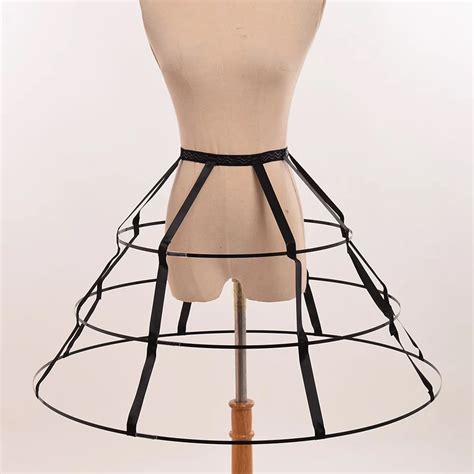 Cosplaydiy Elizabeth Crinoline Hoop Skirt Pannier Bustle Petticoat Cage Underskirt Costume ...