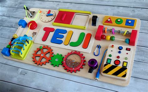 Personalized Toddler Busy Board Montessori toy for Baby girl | Etsy