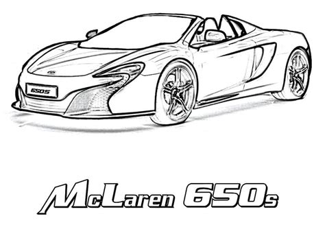 McLaren 650S Coloring Page - Free Printable Coloring Pages for Kids