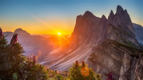 Sunrise At The Dolomites Italy 4K 5K HD Nature Wallpapers | HD Wallpapers | ID #35300