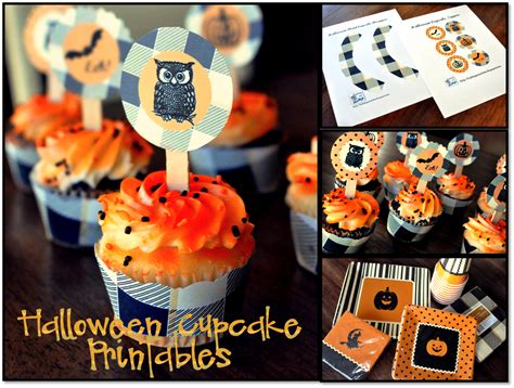 Finding My Aloha: Free PRINTABLE Halloween Cupcake Toppers & Wrappers