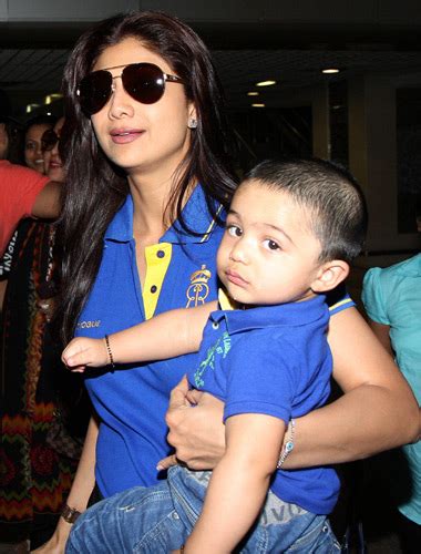 PIX: Shilpa Shetty, son spotted at the airport - Rediff.com Movies