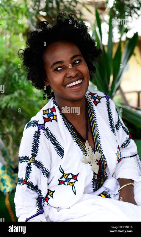 An Ethiopian beauty wearing traditional Amhara dress Stock Photo: 72999852 - Alamy