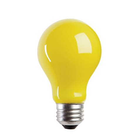 BUG-LIGHT BULB A19 / 60W YELLOW 2PK #1-63005 – Jessar