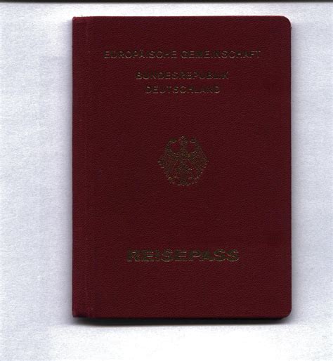 German Passport Actual Size Image