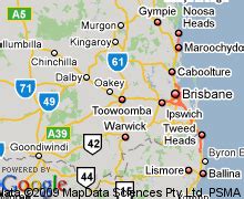 Map of Toowoomba, Queensland | Hotels Accommodation