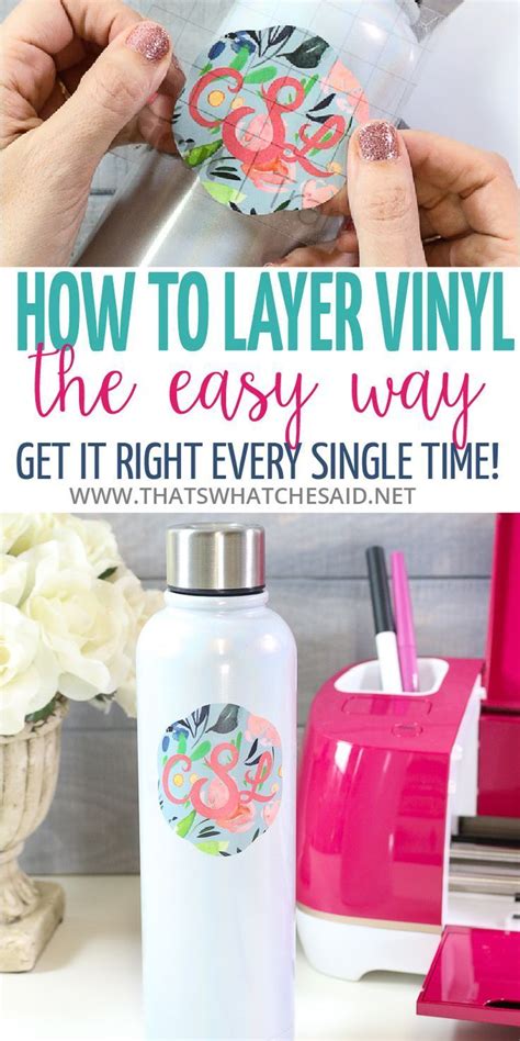 How to Layer Vinyl - The Easy Way | Cricut tutorials, Cricut craft room, Cricut projects vinyl