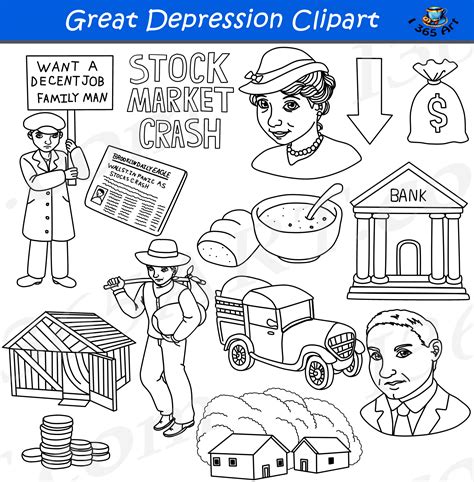 The Great Depression Clipart Graphic Set - Clipart 4 School