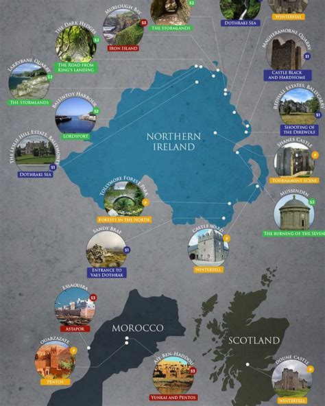 GAME OF THRONES: Map of Every Filming Location — GeekTyrant | Filming ...