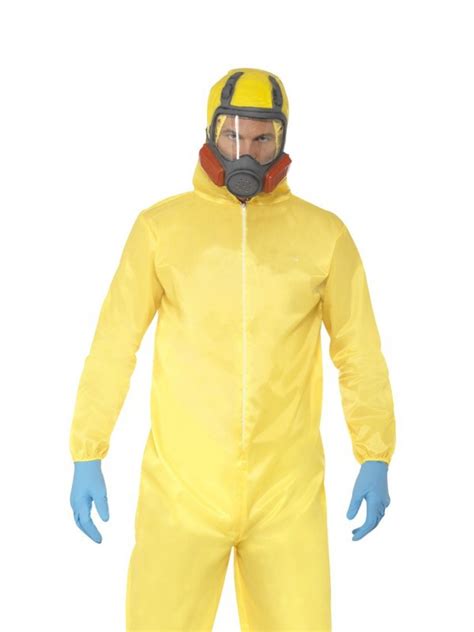 Adult Breaking Bad Hazmat Suit Walter Hazard Chemical Dress Up Men ...