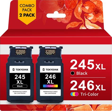 Amazon.com: 245 and 246 Ink Cartridges Combo Pack Replacement for Canon PG 245XL CL 246XL Combo ...