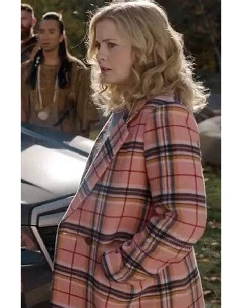 Ghosts S02 Rose McIver Pink Plaid Coat | Samantha Coat