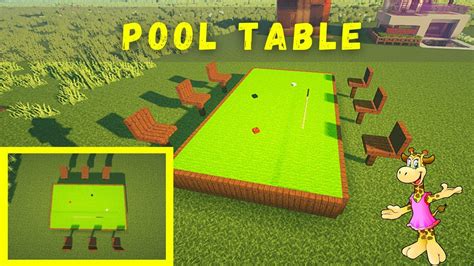 Minecraft Pool Table | Tutorial - YouTube