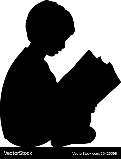 Child Reading Silhouette