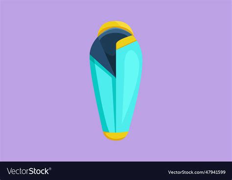 Character flat drawing sleeping bag spread out Vector Image