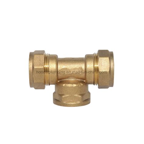 Brass Compression Fitting for Copper Pipe - Brass Compression Fittings and Brass Female Tee