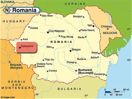 Timisoara Map - Romania