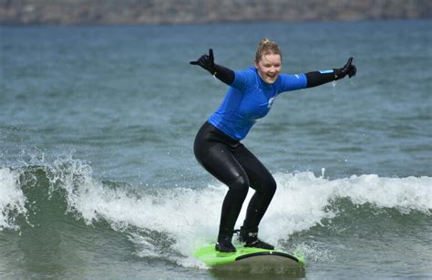 Surf lesson at Dunnet beach, Scotland