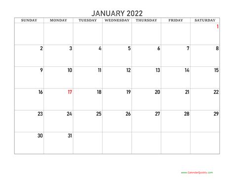 Blank Monthly Calendar Printable 2022 - Customize and Print