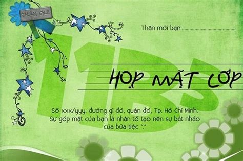 Mẫu giấy mời họp lớp ngắn gọn, chi tiết