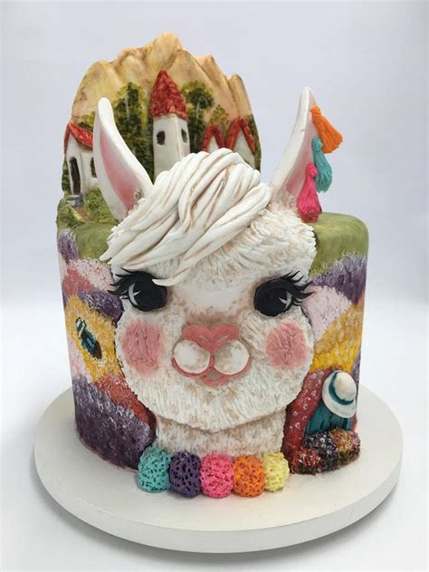 Llama cake - Decorated Cake by Chef Greeley - CakesDecor