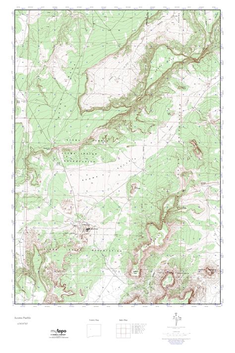 MyTopo Acoma Pueblo, New Mexico USGS Quad Topo Map