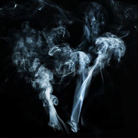 Abstract White Smoke Effect Isolated on Black Stock Photo - Image of motion, baneful: 158759452