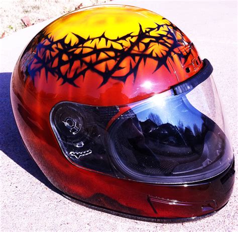 Christian Themed Airbrushed Motorcycle Helmet — Dallas AirbrushDallas ...